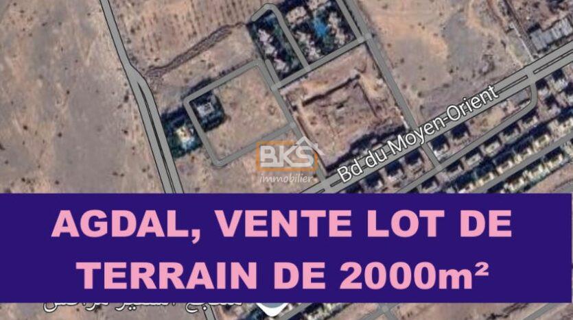 Agdal vente lot de terrain
